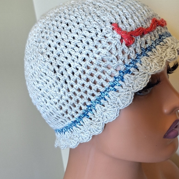 RSS Crochet Handmade Cotton Smiley  Hat Beanie - Picture 3 of 8